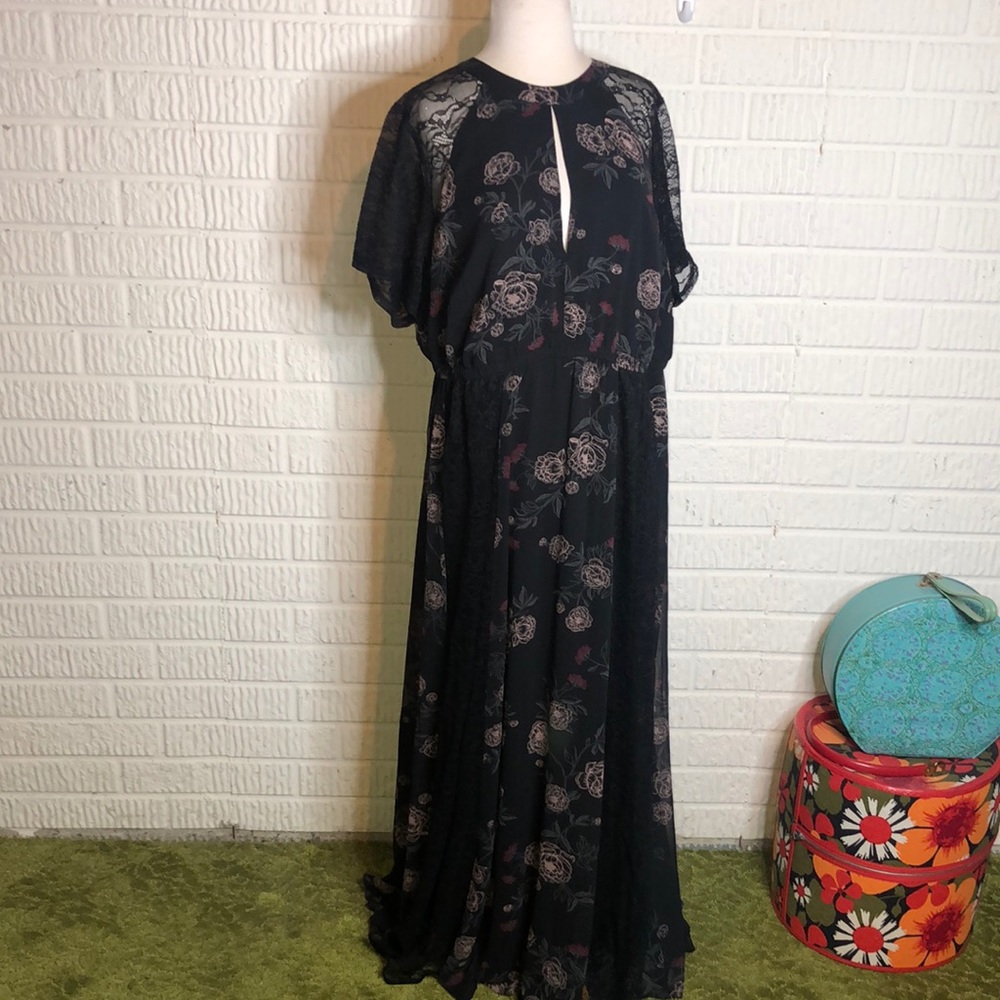 Torrid Dark Floral Maxi Dress